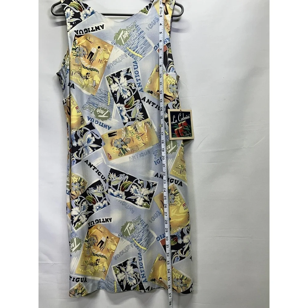 La Cabana NWT Tropical Print Rayon‎ Sleeveless Dress Medium